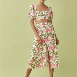 Reformation Jonas Linen Two Piece Size 2
